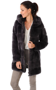 Veste fourrure grise h&m Veste fourrure grise h&m